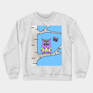 Spring Owl Crewneck Sweatshirt